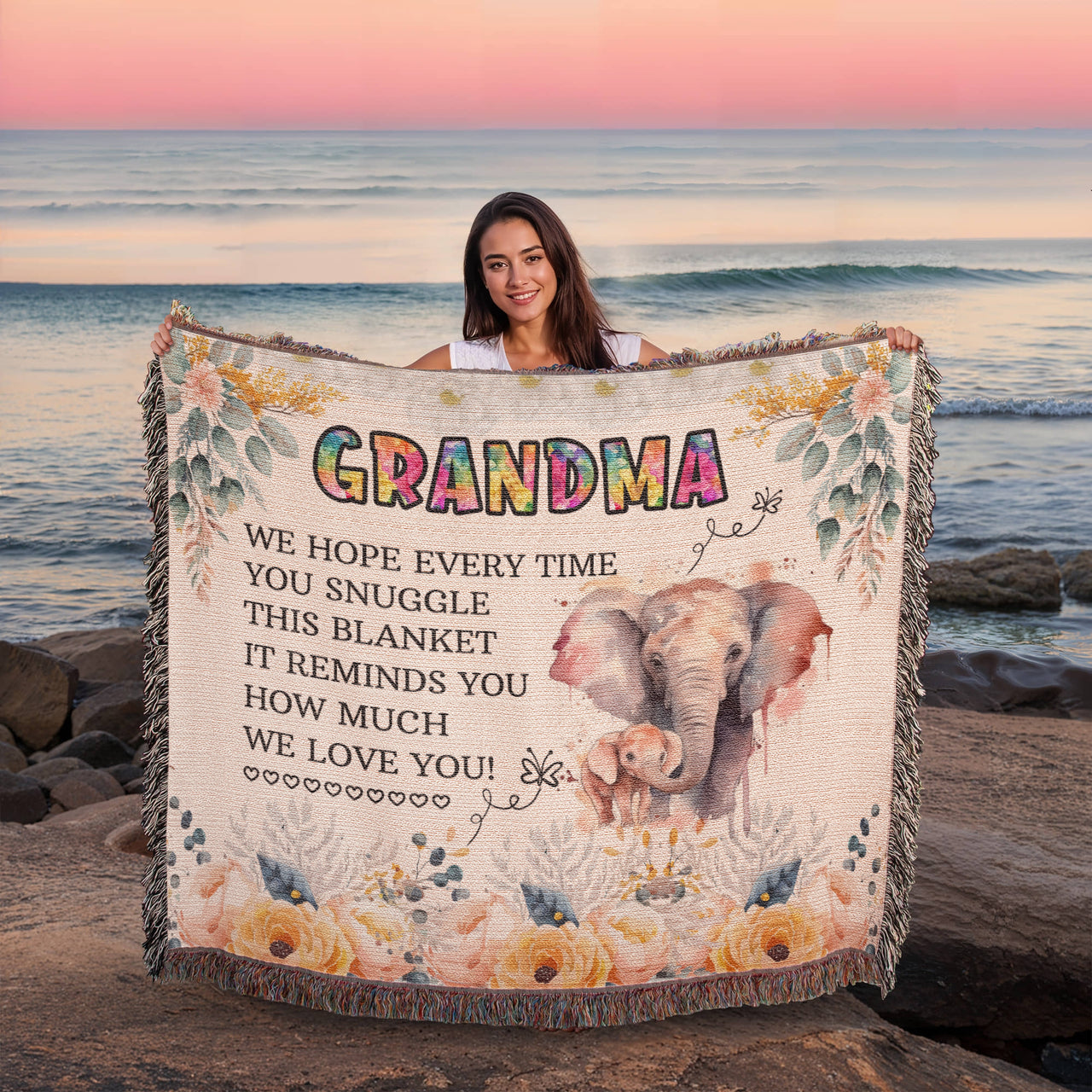 Artwork Heirloom Woven Blanket (Landscape) for Grandma - Mother's Day Gift