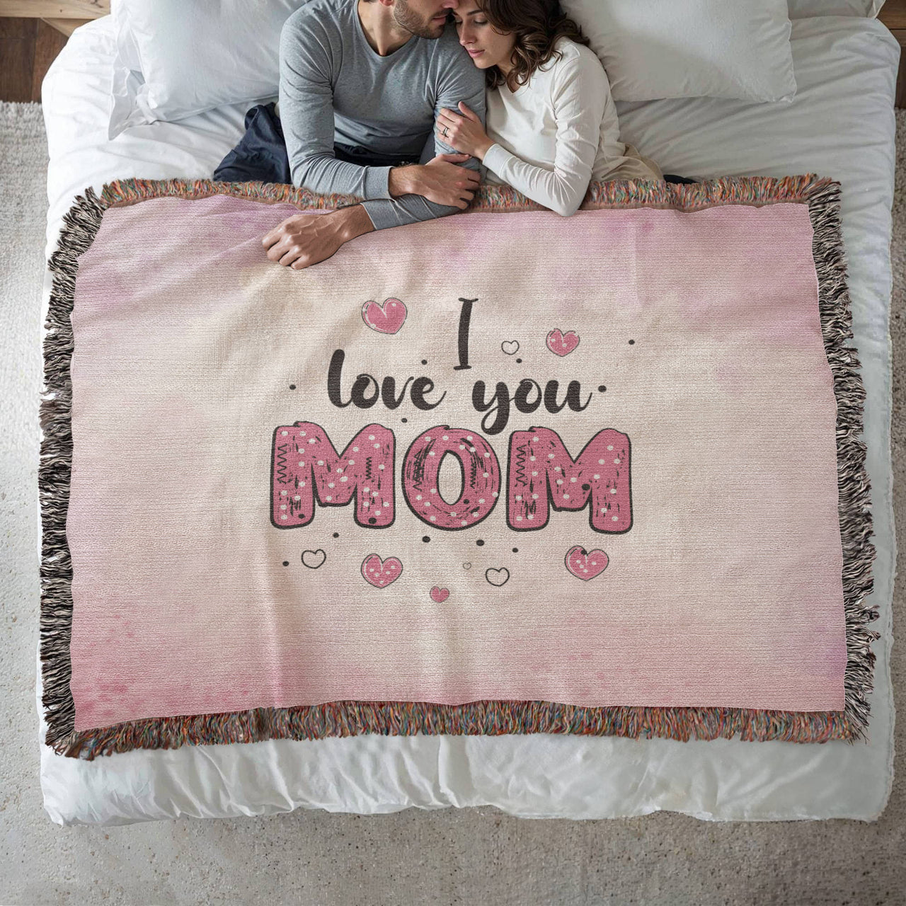Artwork Heirloom Woven Blanket (Landscape) for Mom - Mother's Day Gift - I Love You Mom
