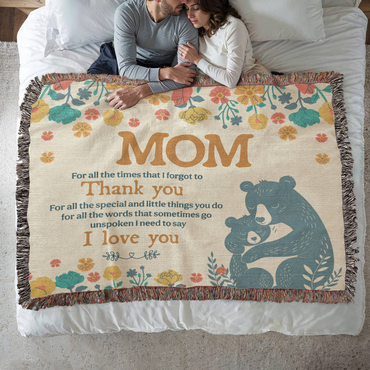 Artwork Heirloom Woven Blanket (Landscape) for Mom - Mother's Day Gift - Thank You