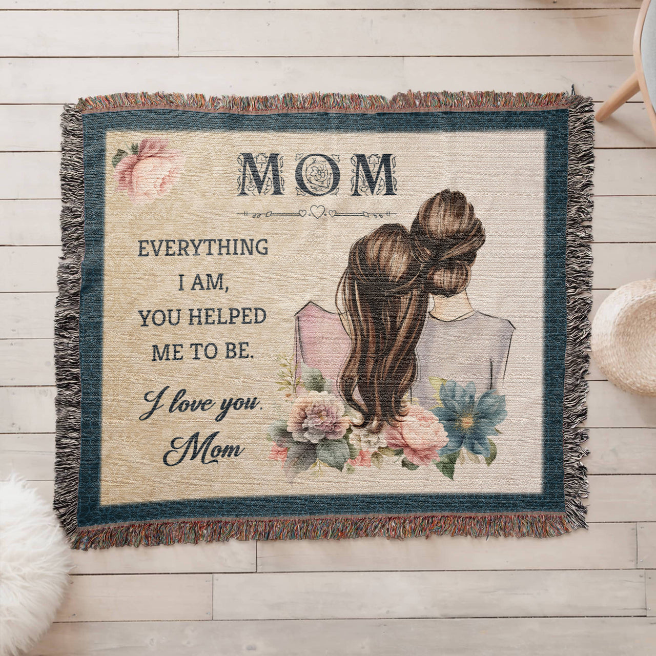 Artwork Heirloom Woven Blanket (Landscape) for Mom - Mother's Day Gift - Everything I am