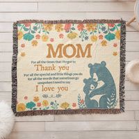 Artwork Heirloom Woven Blanket (Landscape) for Mom - Mother's Day Gift - Thank You