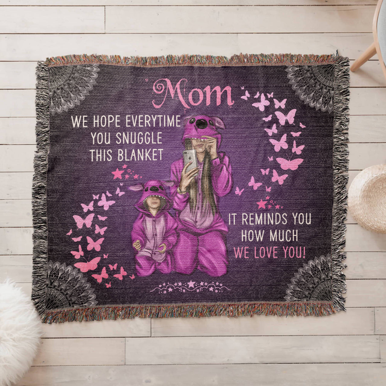 Artwork Heirloom Woven Blanket (Landscape) for Mom - Mother's Day Gift - Love