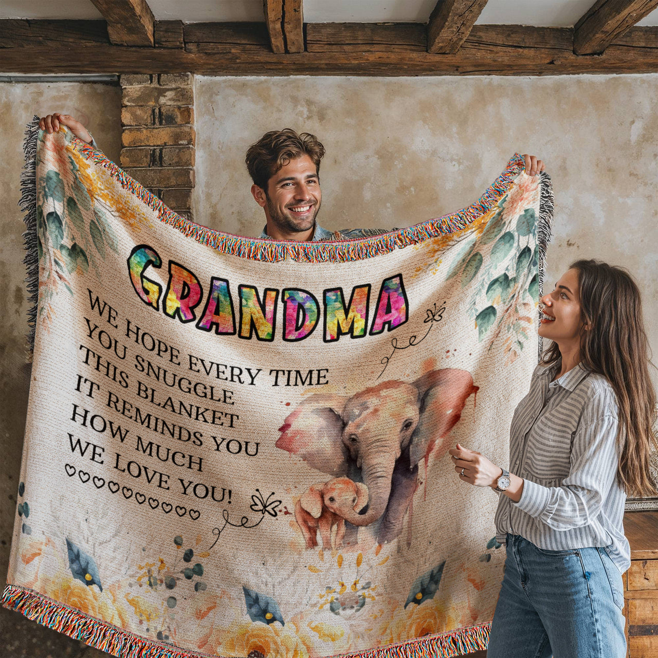 Artwork Heirloom Woven Blanket (Landscape) for Grandma - Mother's Day Gift