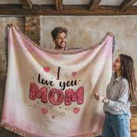 Artwork Heirloom Woven Blanket (Landscape) for Mom - Mother's Day Gift - I Love You Mom