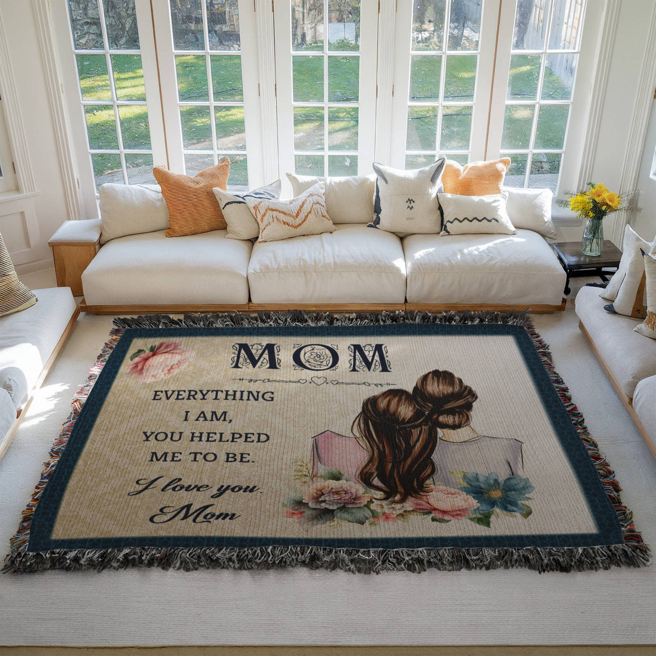 Artwork Heirloom Woven Blanket (Landscape) for Mom - Mother's Day Gift - Everything I am