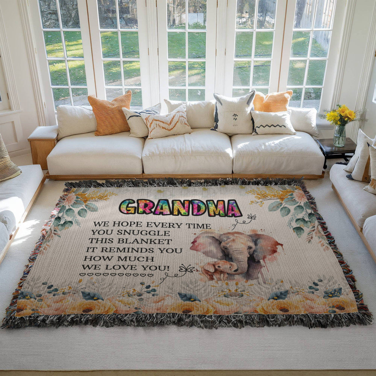 Artwork Heirloom Woven Blanket (Landscape) for Grandma - Mother's Day Gift