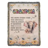 Artwork Heirloom Woven Blanket (Portrait) for Grandma - Mother's Day Gift
