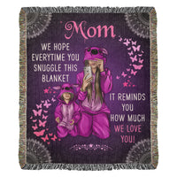 Artwork Heirloom Woven Blanket (Portrait) for Mom - Mother's Day Gift - Love