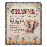Artwork Heirloom Woven Blanket (Portrait) for Grandma - Mother's Day Gift