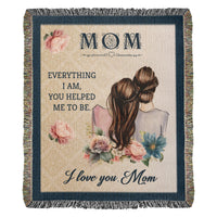 Artwork Heirloom Woven Blanket (Portrait) for Mom - Mother's Day Gift - Everything I am