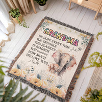 Artwork Heirloom Woven Blanket (Portrait) for Grandma - Mother's Day Gift