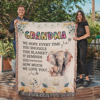 Artwork Heirloom Woven Blanket (Portrait) for Grandma - Mother's Day Gift