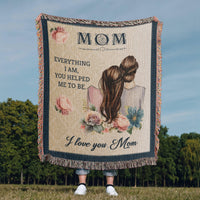 Artwork Heirloom Woven Blanket (Portrait) for Mom - Mother's Day Gift - Everything I am