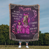 Artwork Heirloom Woven Blanket (Portrait) for Mom - Mother's Day Gift - Love