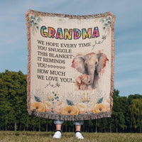Artwork Heirloom Woven Blanket (Portrait) for Grandma - Mother's Day Gift