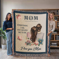 Artwork Heirloom Woven Blanket (Portrait) for Mom - Mother's Day Gift - Everything I am