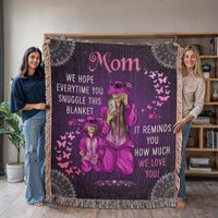 Artwork Heirloom Woven Blanket (Portrait) for Mom - Mother's Day Gift - Love