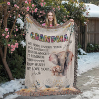 Artwork Heirloom Woven Blanket (Portrait) for Grandma - Mother's Day Gift