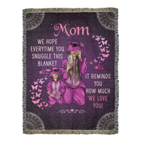 Artwork Heirloom Woven Blanket (Portrait) for Mom - Mother's Day Gift - Love