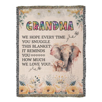 Artwork Heirloom Woven Blanket (Portrait) for Grandma - Mother's Day Gift