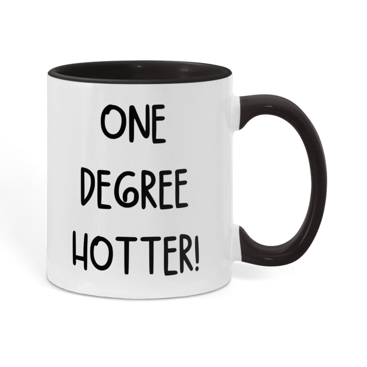 Color Accent Mugs -one degree hotter funny