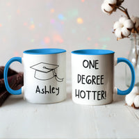Color Accent Mugs -one degree hotter funny