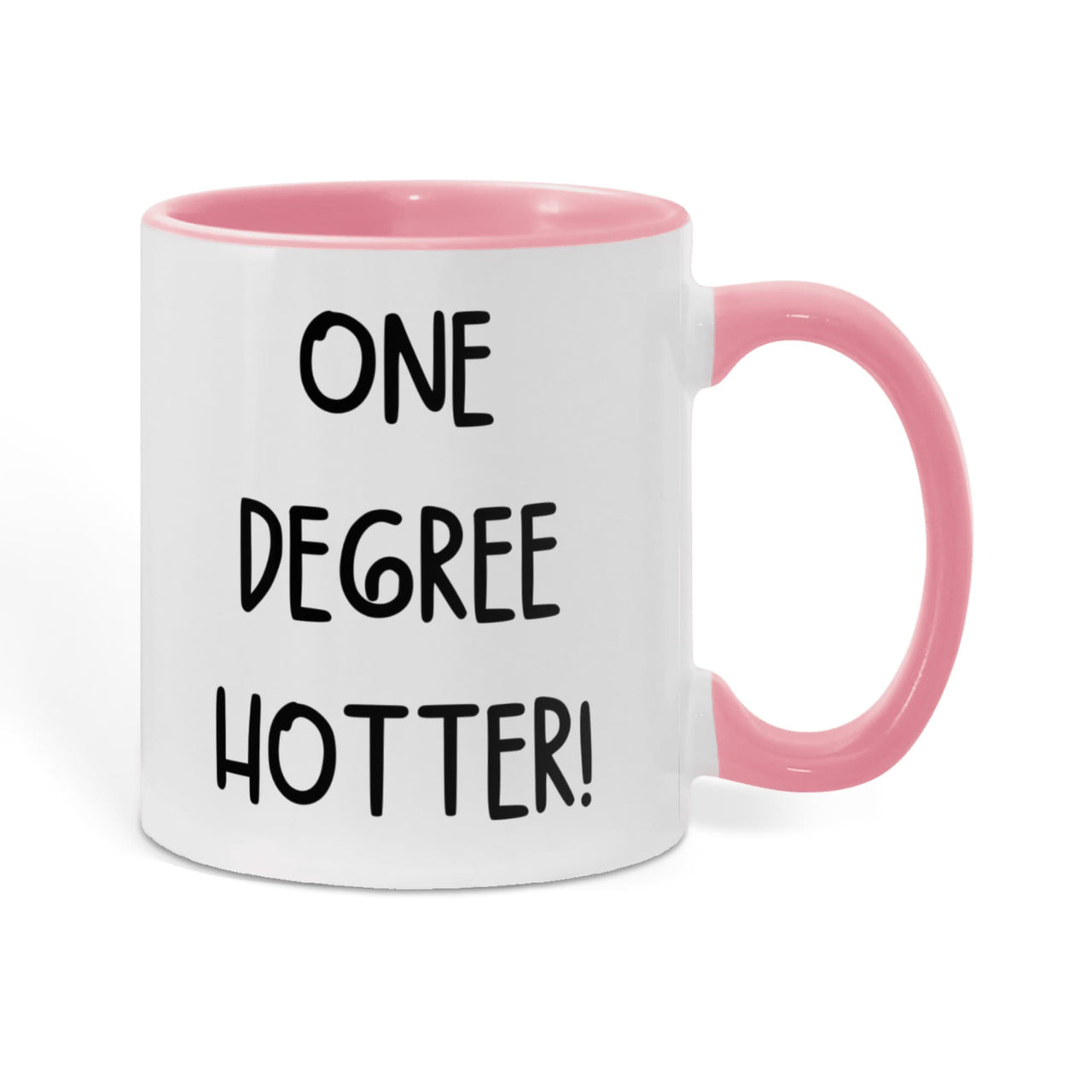 Color Accent Mugs -one degree hotter funny