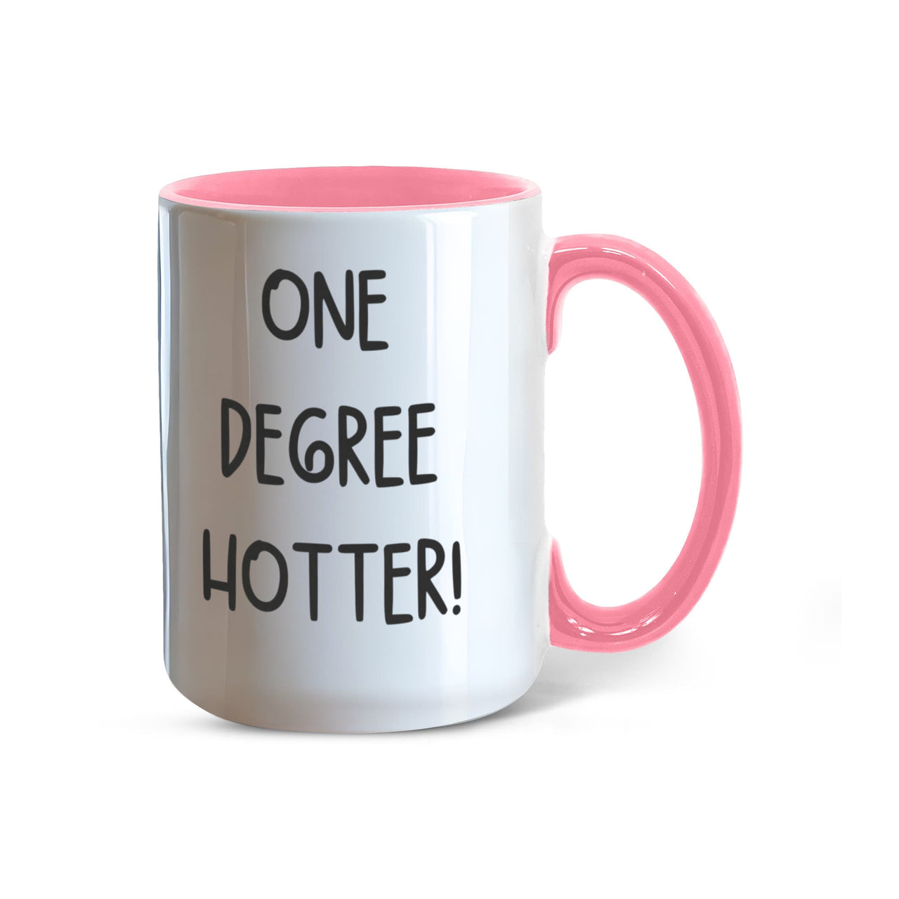 Color Accent Mugs -one degree hotter funny