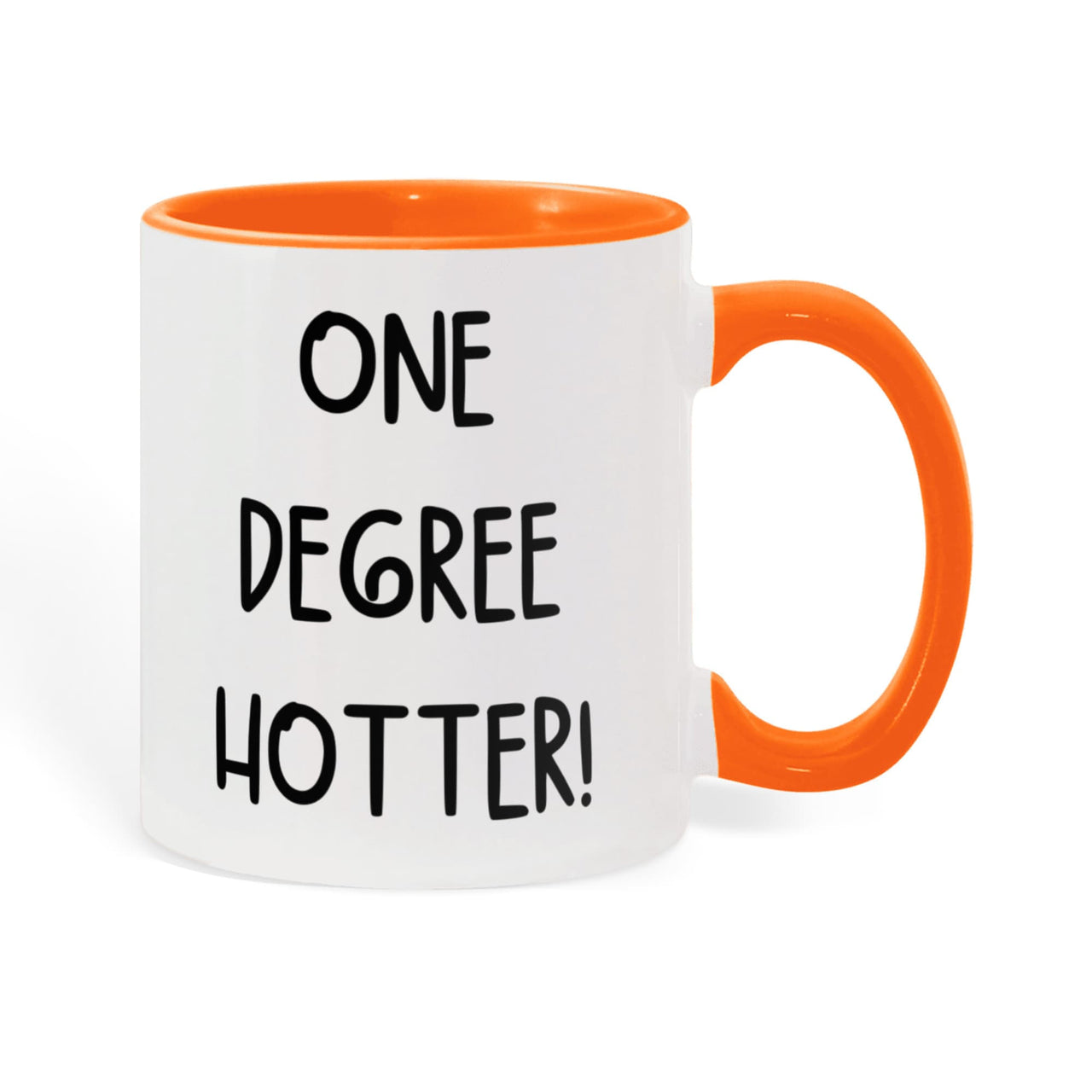 Color Accent Mugs -one degree hotter funny