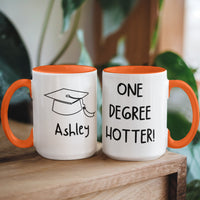 Color Accent Mugs -one degree hotter funny