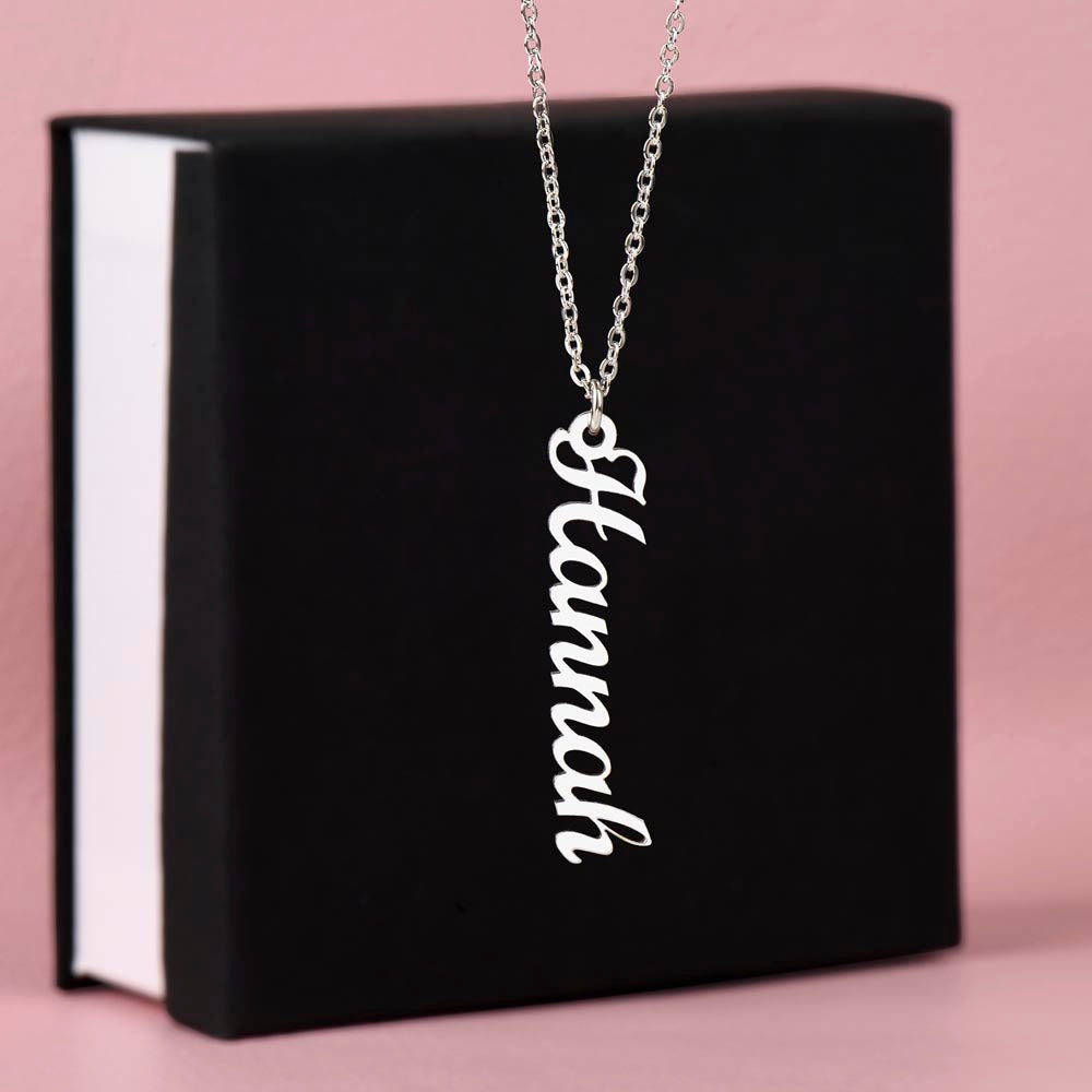 Multi Vertical Name Necklace with Kids Name for Her - Mother's Day Gift