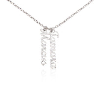 Multi Vertical Name Necklace with Kids Name for Her - Mother's Day Gift