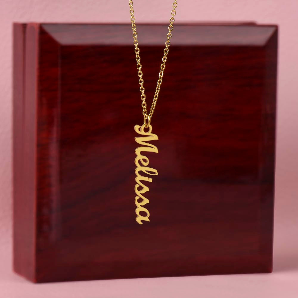 Multi Vertical Name Necklace with Kids Name for Her - Mother's Day Gift