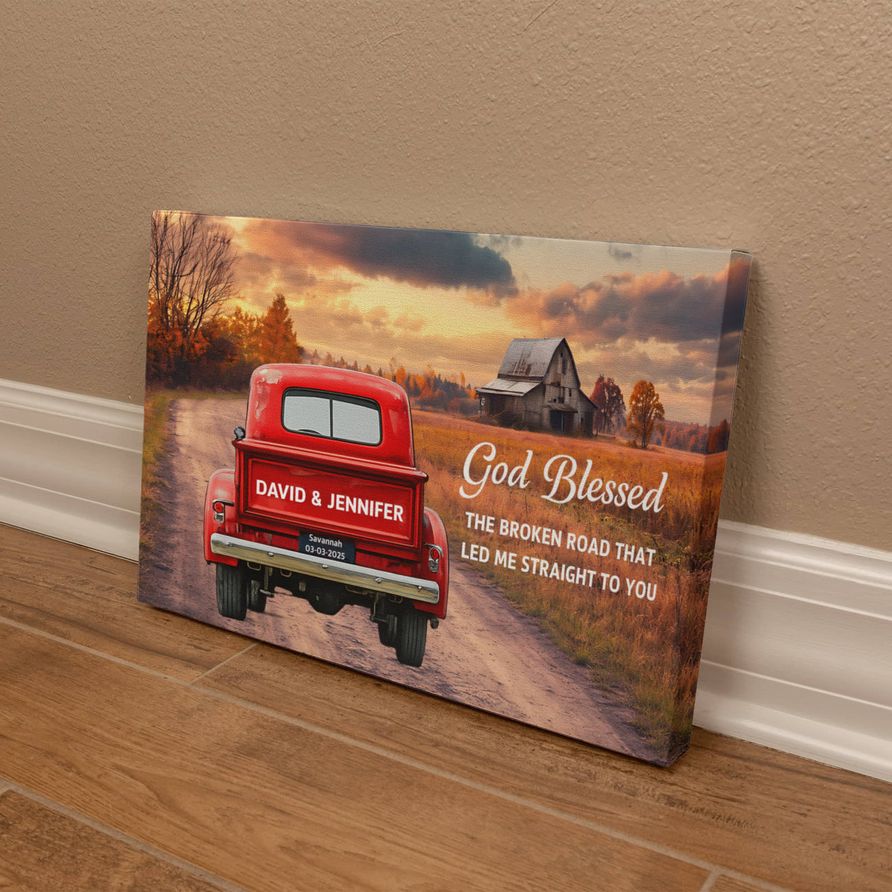 Gallery Wrapped Canvas Multiple Variant Landscape 2.0 - God Blessed the Broken Road