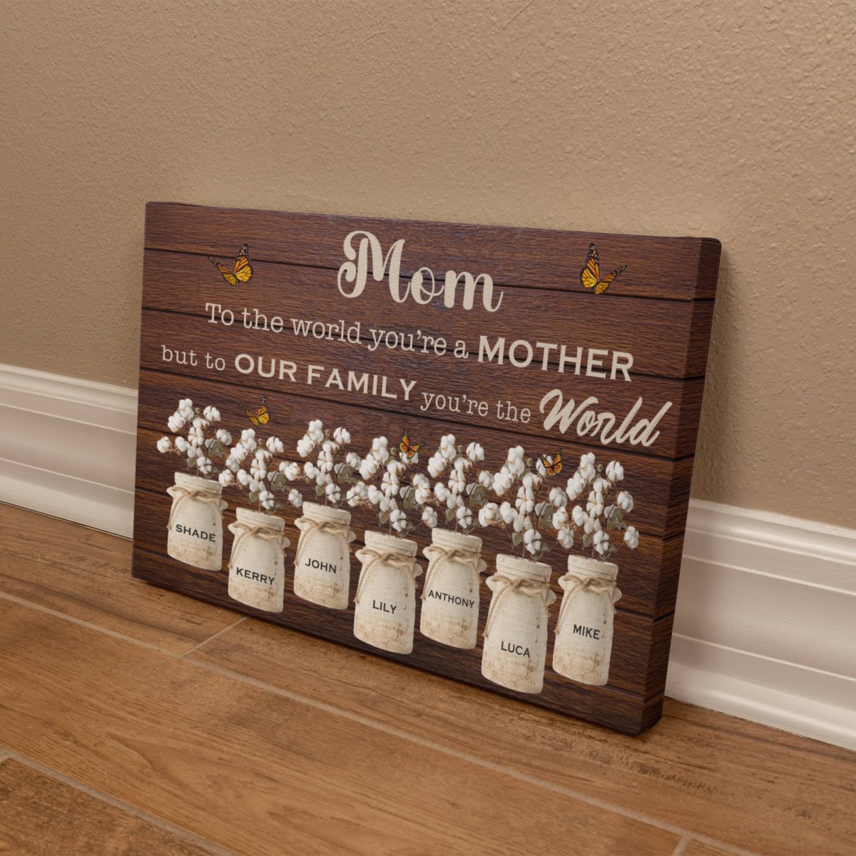 Personalized Custom Canvas – Mom Gift with Kids' Names - TreasuredTale