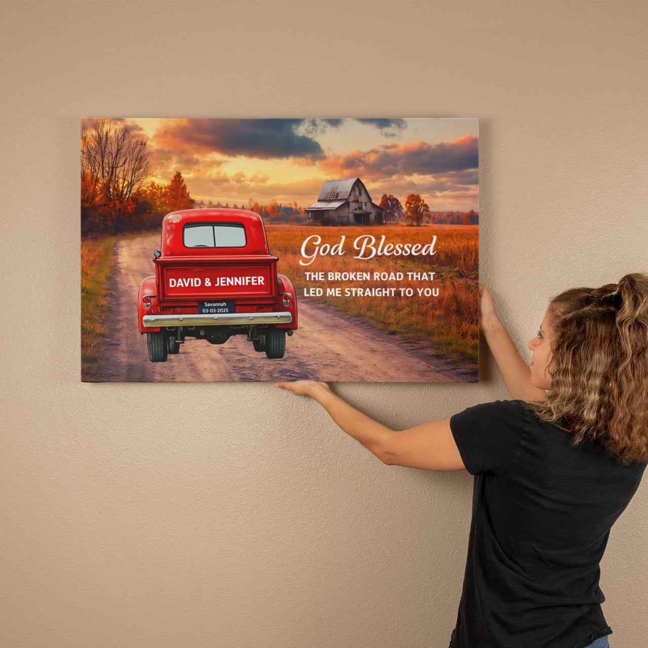 Gallery Wrapped Canvas Multiple Variant Landscape 2.0 - God Blessed the Broken Road