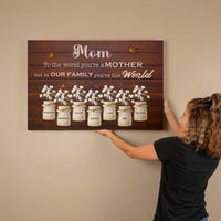 Gallery Wrapped Canvas Multiple Variant Landscape for Mom - Mother's Day Gift - To Our Family Yor're the World