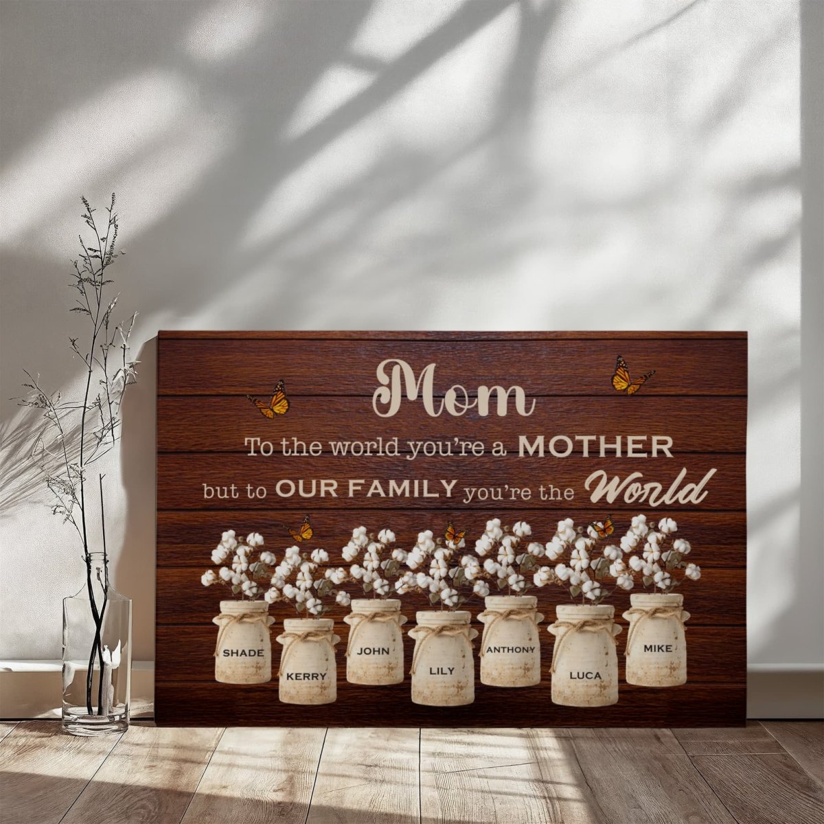 Personalized Custom Canvas – Mom Gift with Kids' Names - TreasuredTale