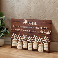 Gallery Wrapped Canvas Multiple Variant Landscape for Mom - Mother's Day Gift - To Our Family Yor're the World