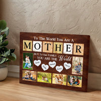 Personalized Canvas – Gift for Mom with Kids' Names and Photos - TreasuredTale