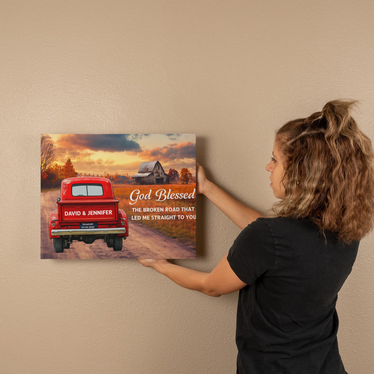 Gallery Wrapped Canvas Multiple Variant Landscape 2.0 - God Blessed the Broken Road