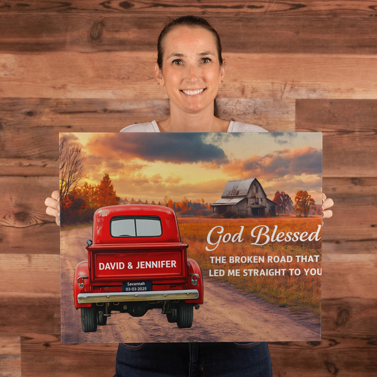 Gallery Wrapped Canvas Multiple Variant Landscape 2.0 - God Blessed the Broken Road