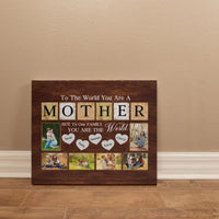 Personalized Canvas – Gift for Mom with Kids' Names and Photos - TreasuredTale