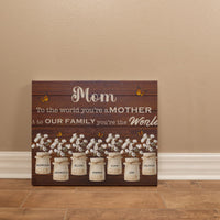 Gallery Wrapped Canvas Multiple Variant Landscape for Mom - Mother's Day Gift - To Our Family Yor're the World