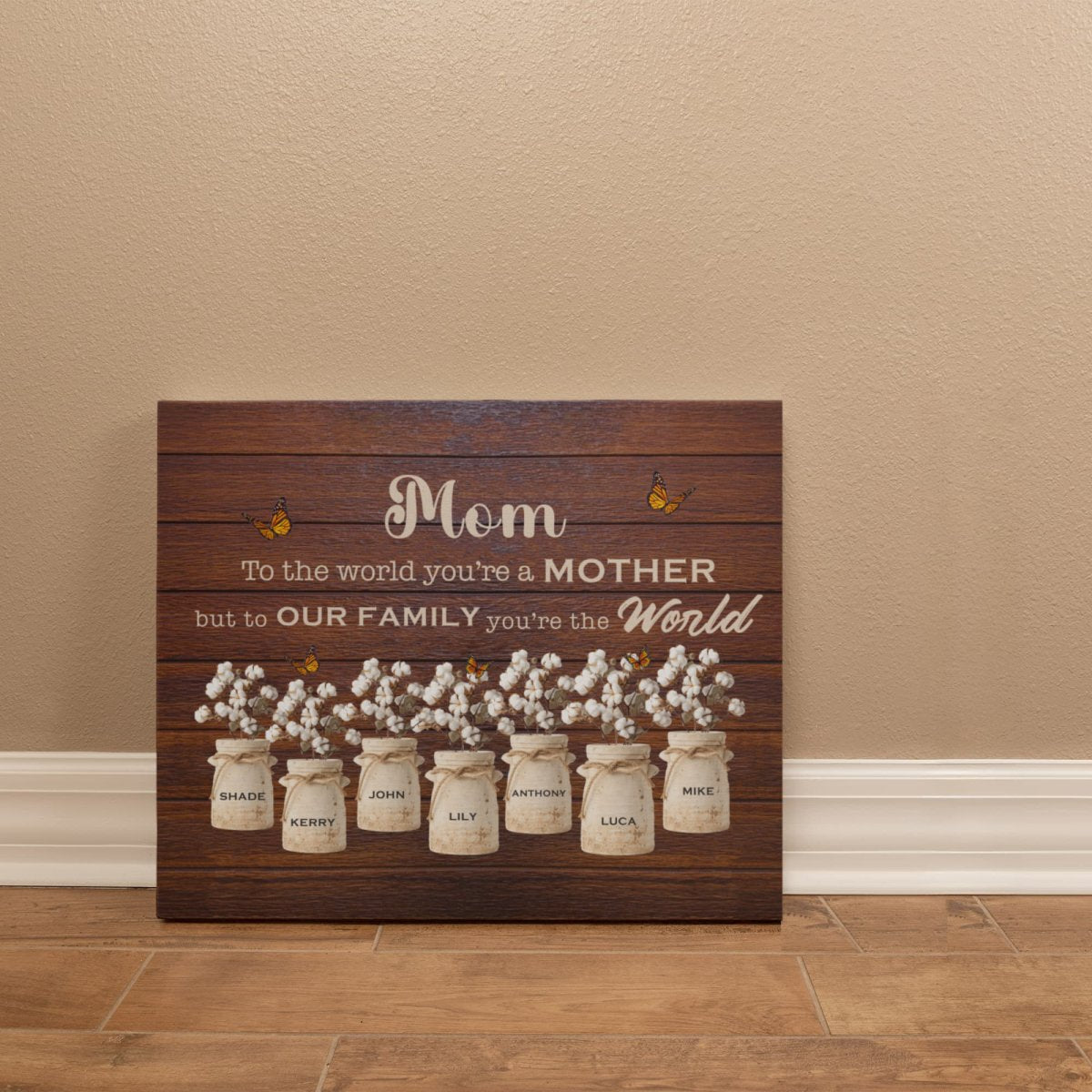 Personalized Custom Canvas – Mom Gift with Kids' Names - TreasuredTale