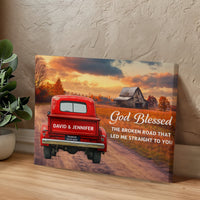 Gallery Wrapped Canvas Multiple Variant Landscape 2.0 - God Blessed the Broken Road