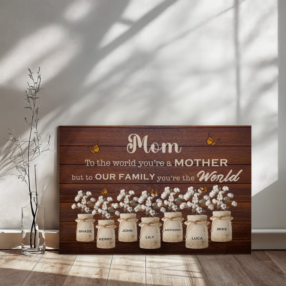 Personalized Custom Canvas – Mom Gift with Kids' Names - TreasuredTale