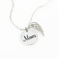 Angel Wing Necklace to Honor Late Mom - TreasuredTale