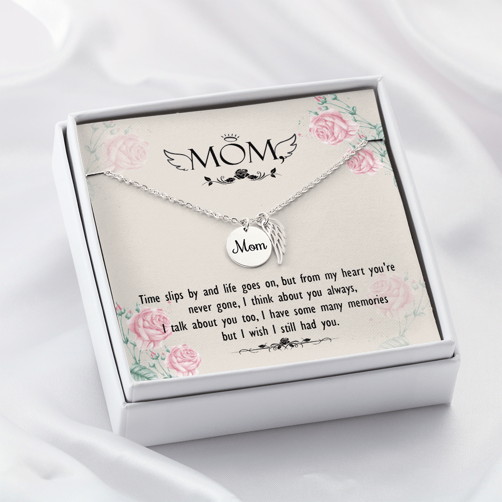 Angel Wing Necklace to Honor Late Mom - TreasuredTale
