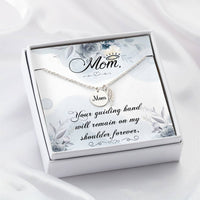 Memorial Necklace / Remembrance Necklace with Angel Wing - Mom, Your Guiding Hand - Mother's Day Memorial Gift